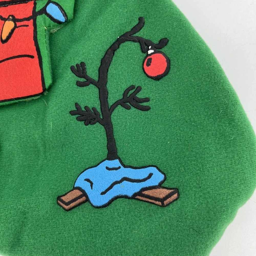 Vintage Felt Kurt Adler Christmas Stocking Peanuts Charlie Brown Snoopy Applique